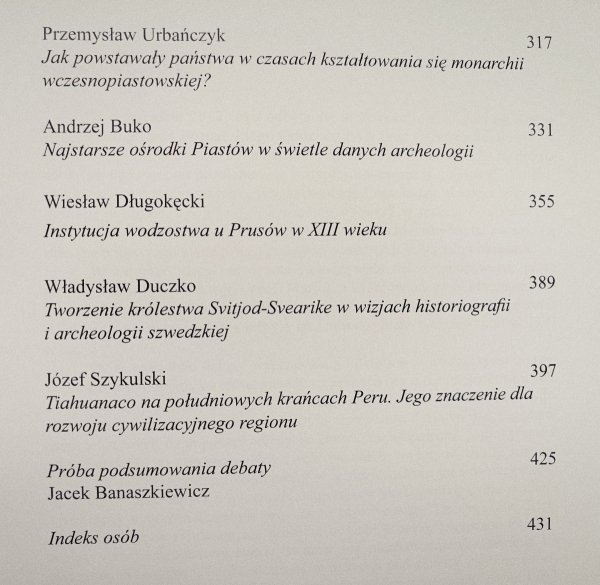 Instytucja 'wczesnego państwa' w perspektywie wielości i różnorodności kultur