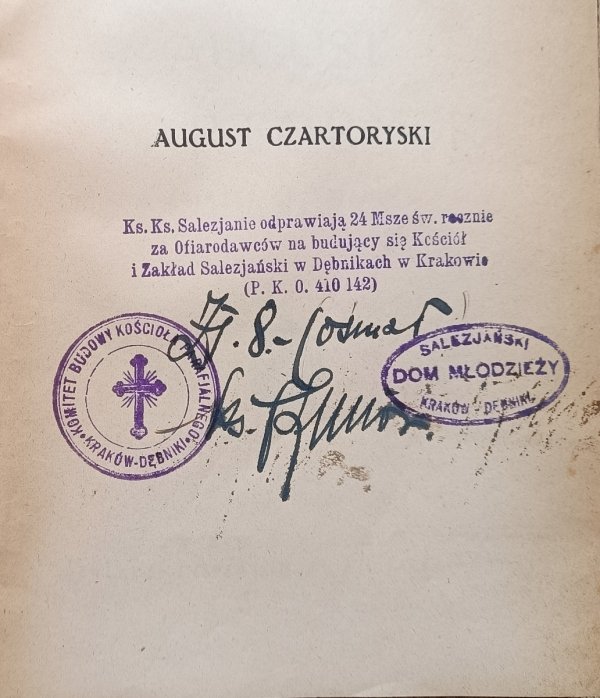Jan Ślósarczyk August Czartoryski