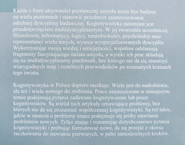Subiektywność a świadomość. Studia z kognitywistyki i filozofii umysłu