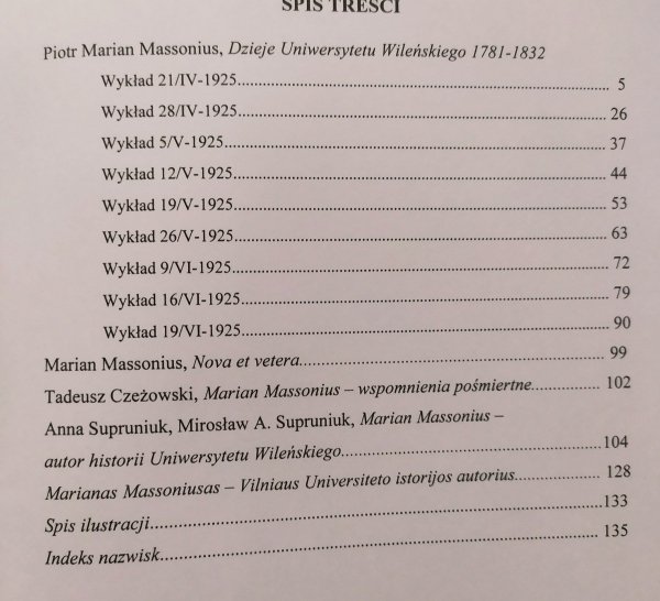 Piotr Marian Massonius Dzieje Uniwersytetu Wileńskiego 1781-1832