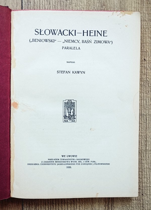 Stefan Kawyn Słowacki - Heine (Beniowski - Niemcy, Baśń zimowa) paralela