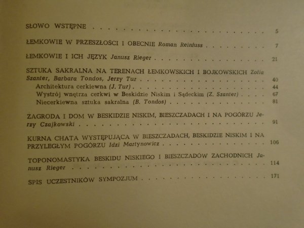 Łemkowie. Kultura - sztuka - język • Materiały sympozjum, Sanok 1983