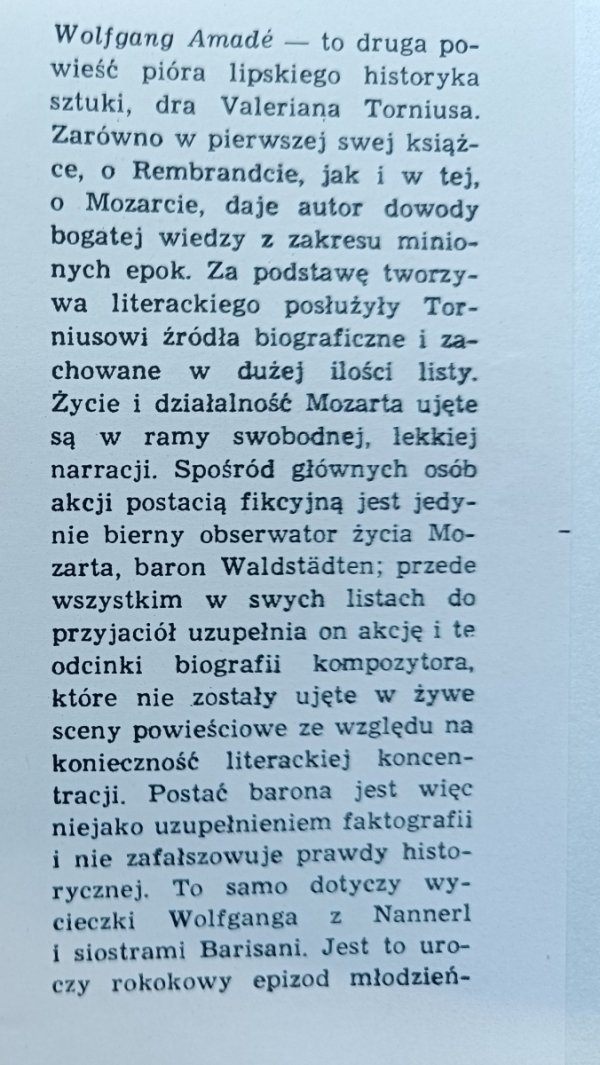 Valerian Tornius Wolfgang Amade. Powieść o Mozarcie