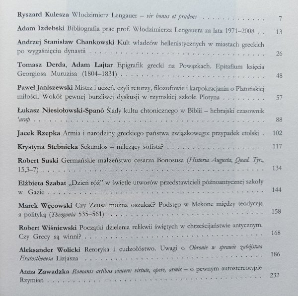 Timai. Studia poświęcone profesorowi Włodzimierzowi Lengauerowi