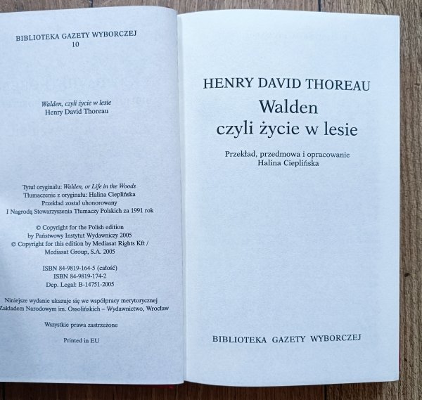Henry David Thoreau Walden, czyli życie w lesie