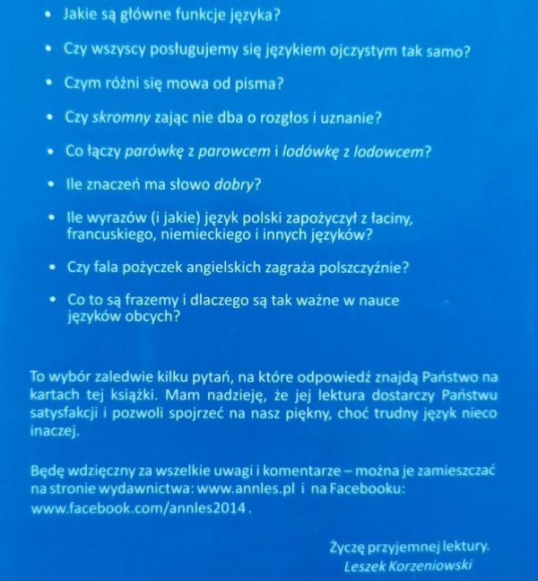 Leszek Korzeniowski • Jak wytłumaczyć Marsjaninowi, co to znaczy pies, czyli o języku (polskim i nie tylko) inaczej i ciekawiej