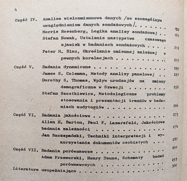 Logika analizy socjologicznej: wybór tekstów