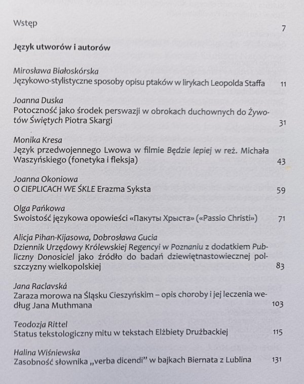 W kręgu dawnej polszczyzny II