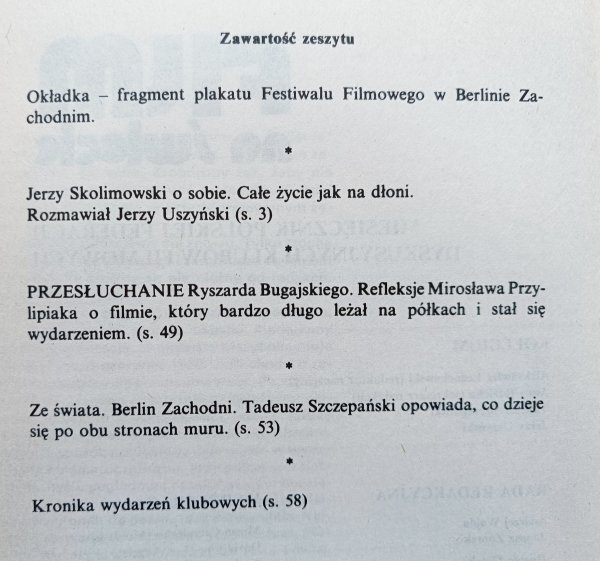 Film na świecie 373 1990 Jerzy Skolimowski
