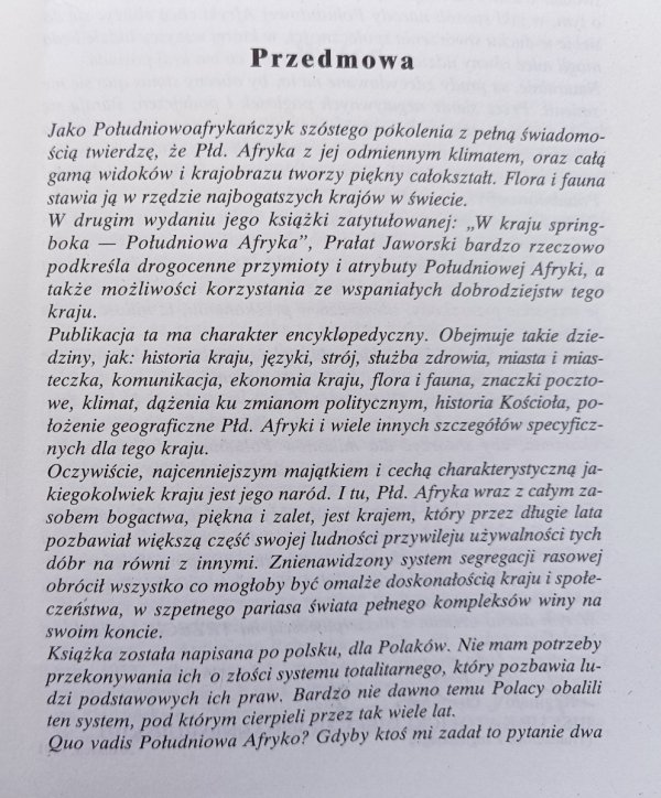 Jan Jaworski W kraju Springboka. Południowa Afryka