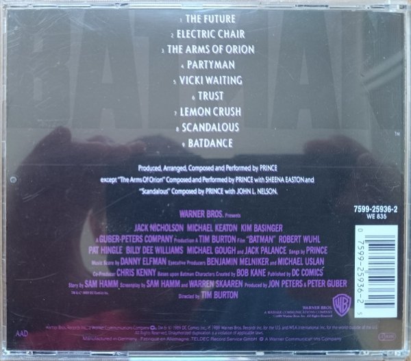 Batman: Motion Picture Soundtrack CD