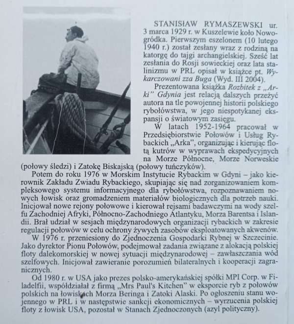 Stanisław Rymaszewski  Rozbitek z 'Arki' Gdynia