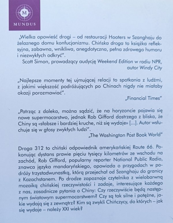 Rob Gifford Chińska droga. Podróż w głąb Państwa Środka