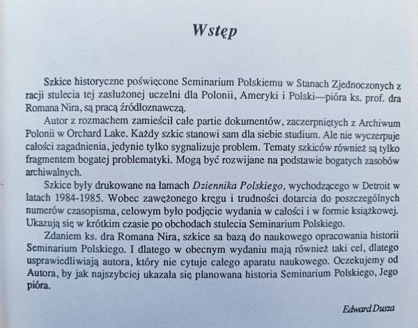 Stulecie Polskiego Seminarium w Orchard Lake w Stanach Zjednoczonych 1885-1985