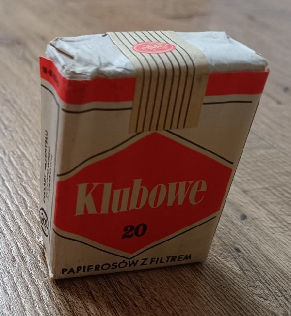 Papierosy Klubowe - paczka z lat 80.
