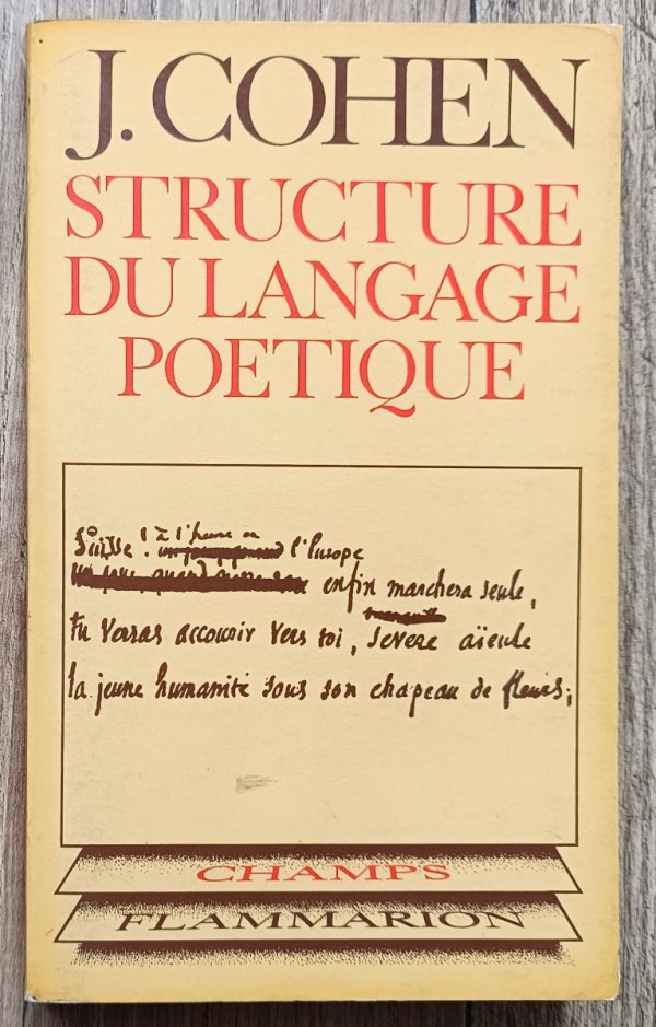 Jean Cohen Structure du langage poetique