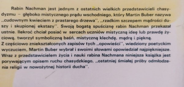 Martin Buber Opowieści rabina Nachmana
