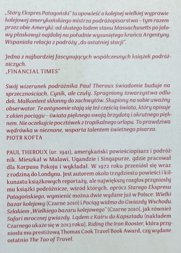 Paul Theroux Stary Ekspres Patagoński. Pociągiem przez Ameryki