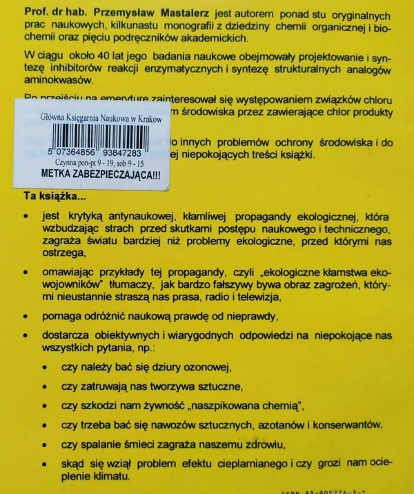 Przemysław Mastalerz Ekologiczne kłamstwa ekowojowników