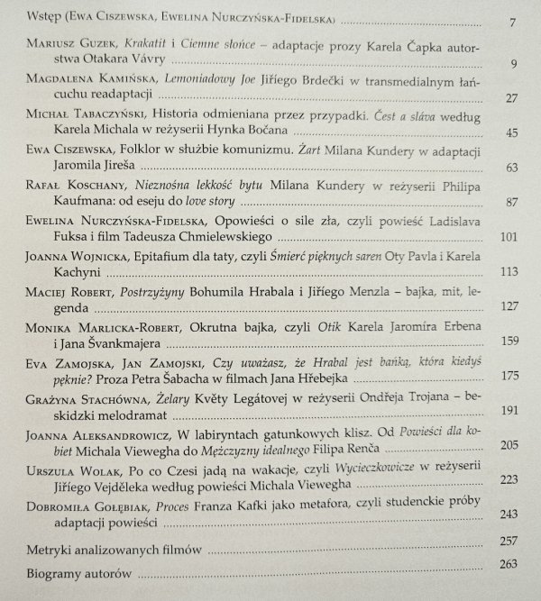 Hrabal i inni. Adaptacje czeskiej literatury
