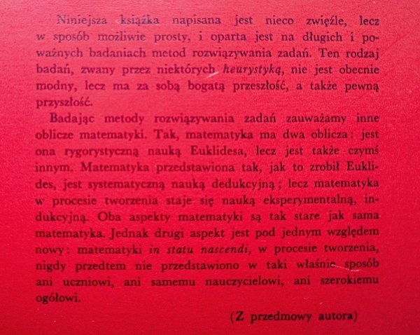 Jak to rozwiązać? Nowy aspekt metody matematycznej