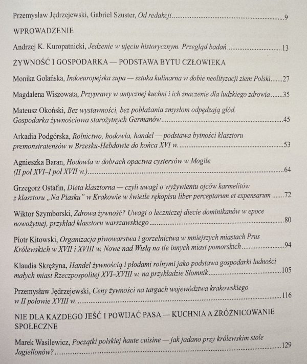 Wiktuały, kuchnia, kultura jedzenia w perspektywie historycznej
