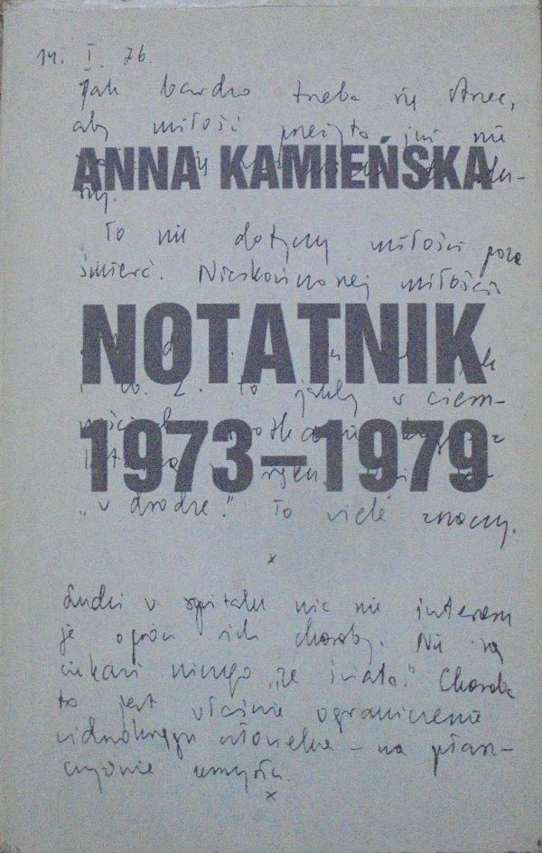Anna Kamieńska Notatnik 1973-1979