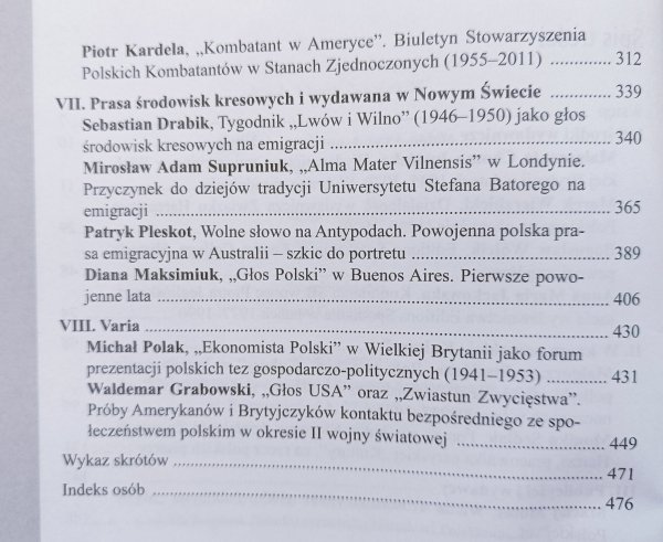 Emigracyjna prasa oraz ośrodki wydawnicze i wydawcy (1939-1990)