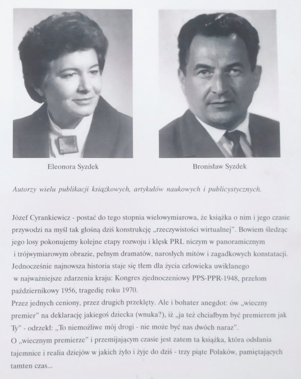 Eleonora i Bronisław Syzdkowie Cyrankiewicz. Zanim zostanie zapomniany