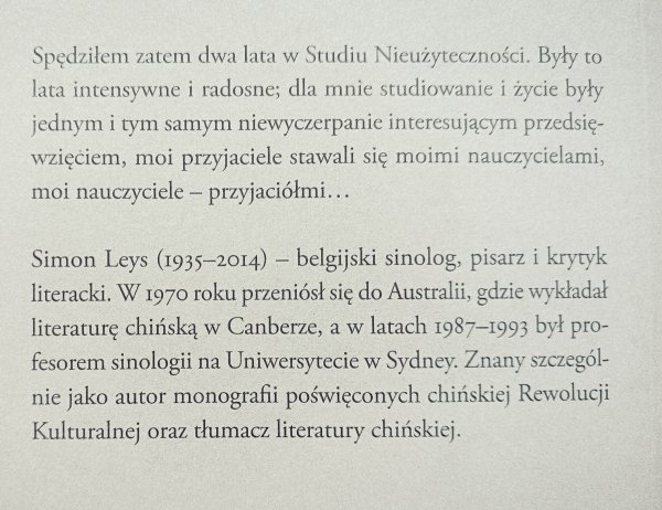 Simon Leys Studio nieużyteczności. Eseje