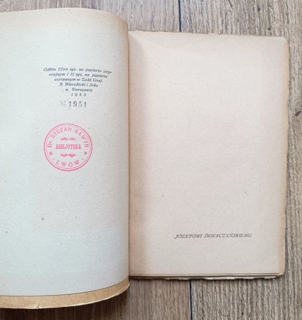 Jarosław Iwaszkiewicz Ucieczka do Bagdadu / wydanie 1. 1923