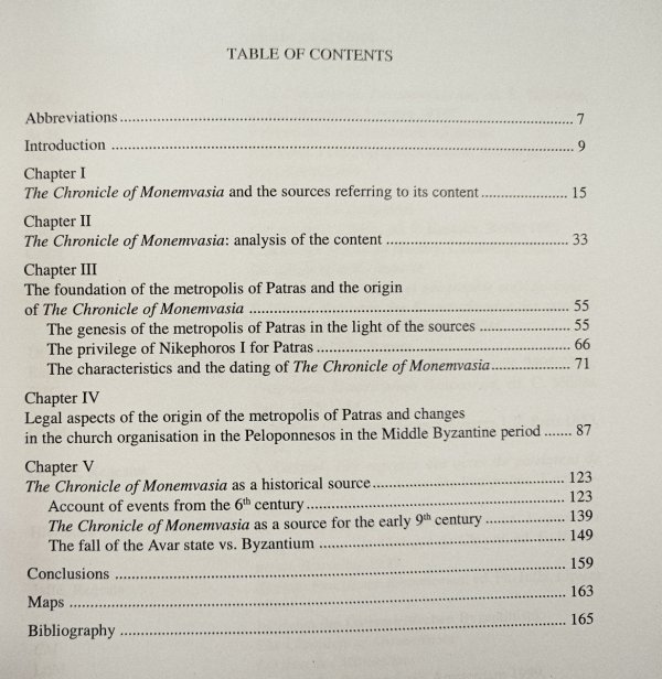 Stanisław Turlej The Chronicle of Monemvasia. The Migration of the Slavs and Church Conflicts in the Byzantine Source from the Beginning of the 9th Century