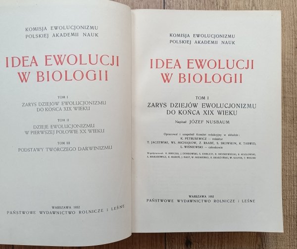 Idea ewolucji w biologii: zarys dziejów ewolucjonizmu do końca XIX wieku