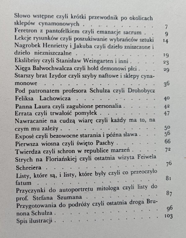 Jerzy Ficowski Okolice sklepów cynamonowych