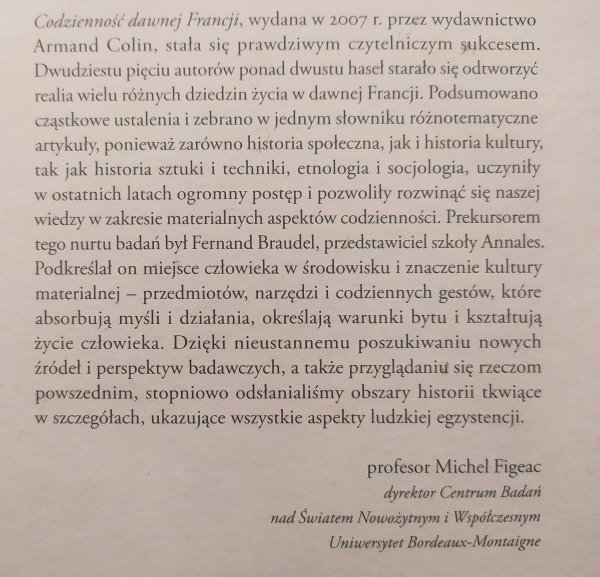 red. Michel Figeac Codzienność dawnej Francji. Życie i rzeczy w czasach ancien regime'u