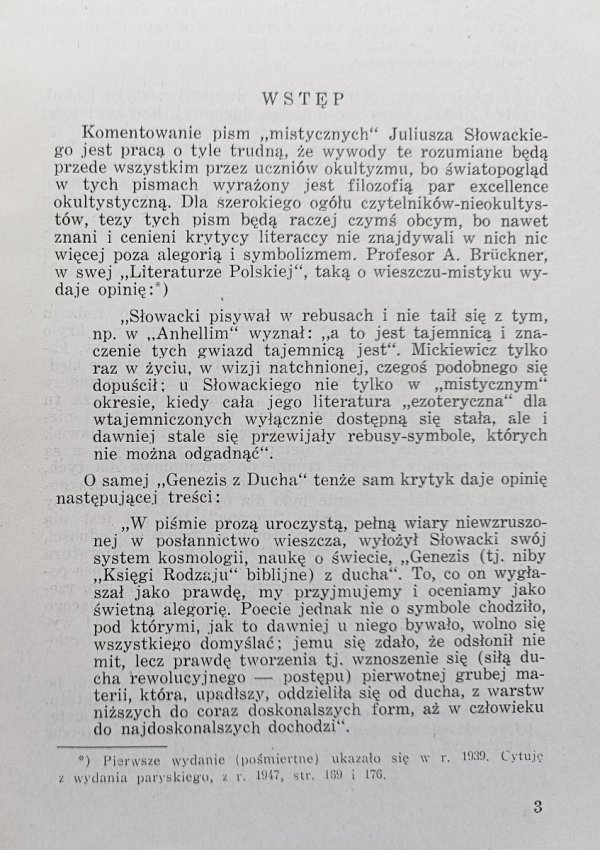 Juliusz Słowacki Genezis z ducha