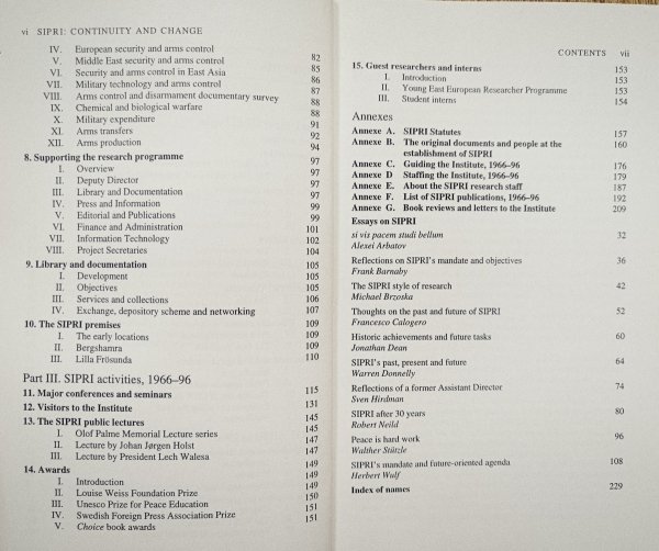 SIPRI: Continuity and Change 1966-1996