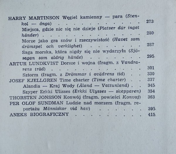 Zygmunt Łanowski • Drogi na głębinie. Antologia szwedzkiej prozy morskiej