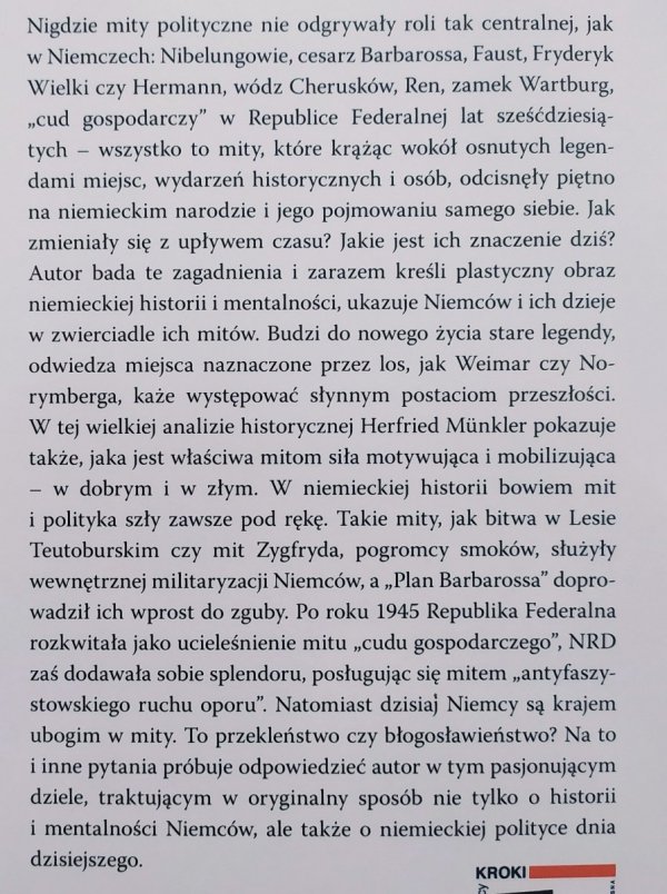 Herfried Munkler Mity Niemców