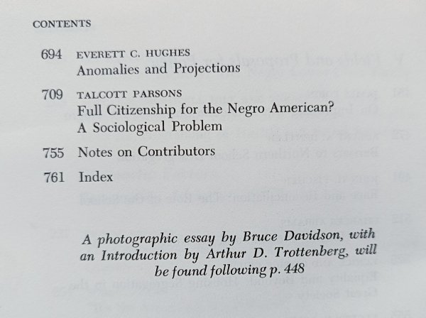 Talcott Parsons, Kenneth Clark The Negro American