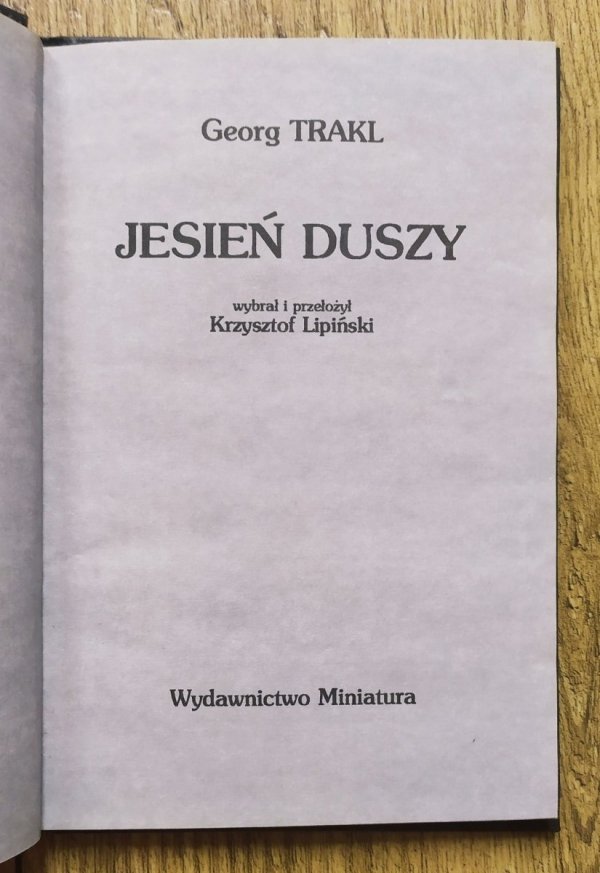 Georg Trakl Jesień duszy