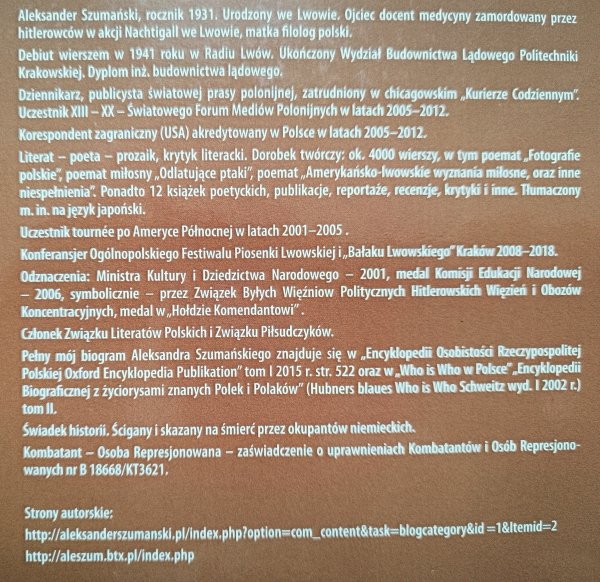 Aleksander Szumański Fotografie polskie [dedykacja autorska]
