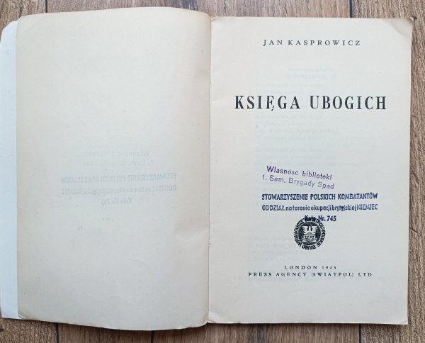 Jan Kasprowicz Księga ubogich