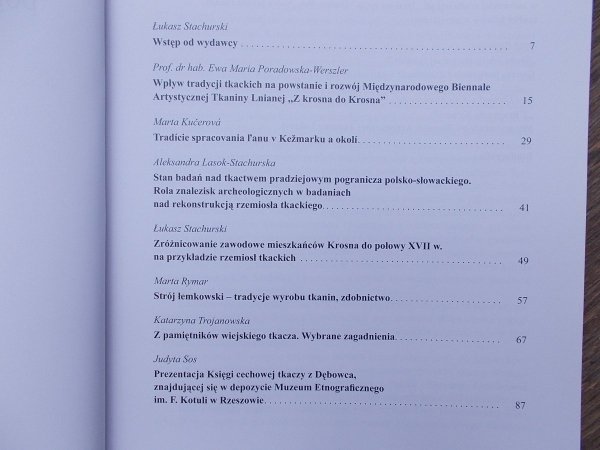 Tradycje tkackie pogranicza polsko-słowackiego • Materiały konferencji naukowej Krosno, listopad 2010 [tkactwo]