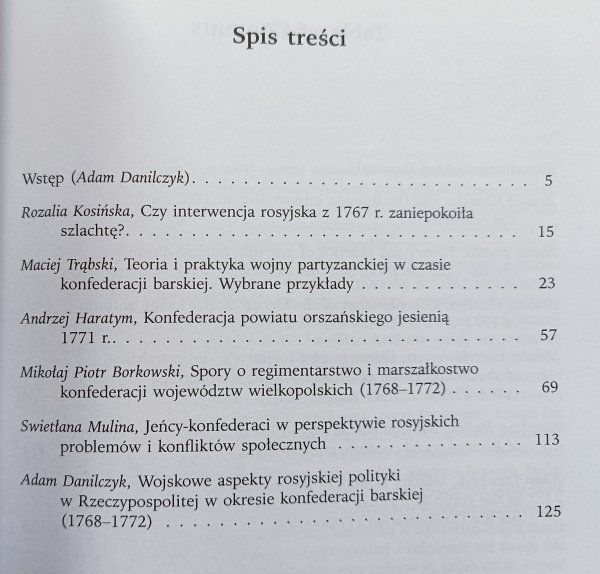 red. Adam Danilczyk Konfederacja barska 1768-1772