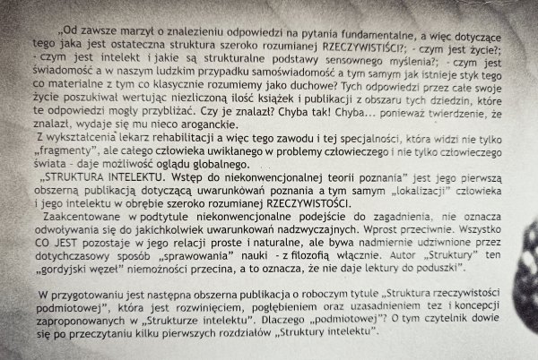 Stanisław Wyrzykowski Struktura intelektu. Wstęp do niekonwencjonalnej teorii poznania