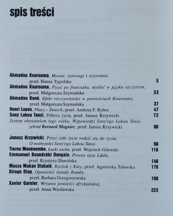 Literatura na świecie 1-2/1999 • Amadou Kone, Massa Makan Diabete