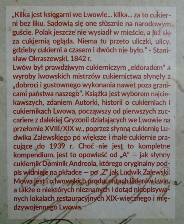 Anna Kozłowska-Ryś • Lwów na słodko i półwytrawnie