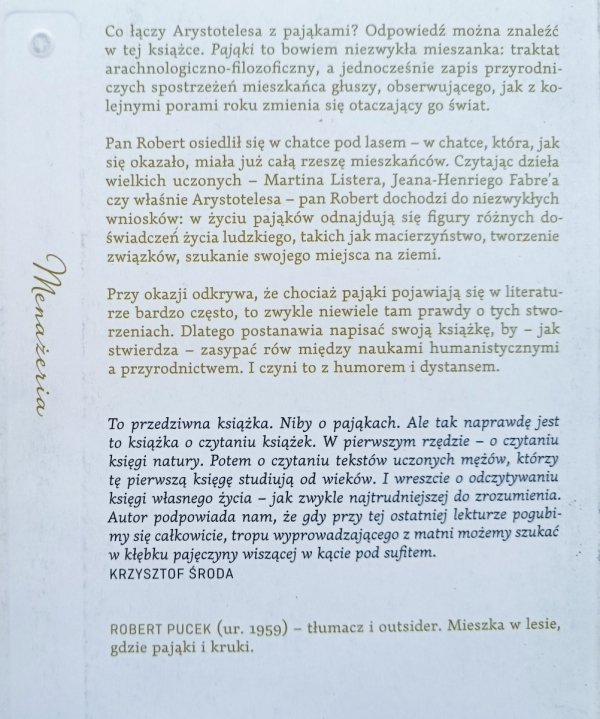 Robert Pucek Pająki pana Roberta