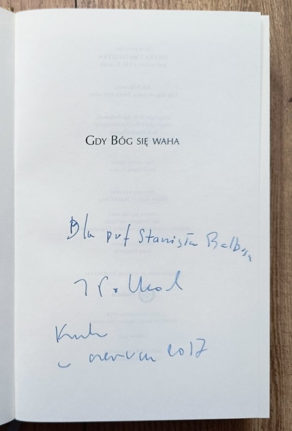 Jan Polkowski Gdy Bóg się waha. Poezje 1977-2017